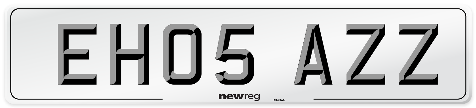 EH05 AZZ Number Plate from New Reg